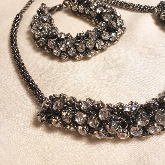 Necklace & Bracelet Set (Crystal, Metal) - Picture 4 of 7